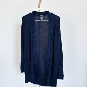Max & Mia Navy Blue Cotton Cardigan - Size S